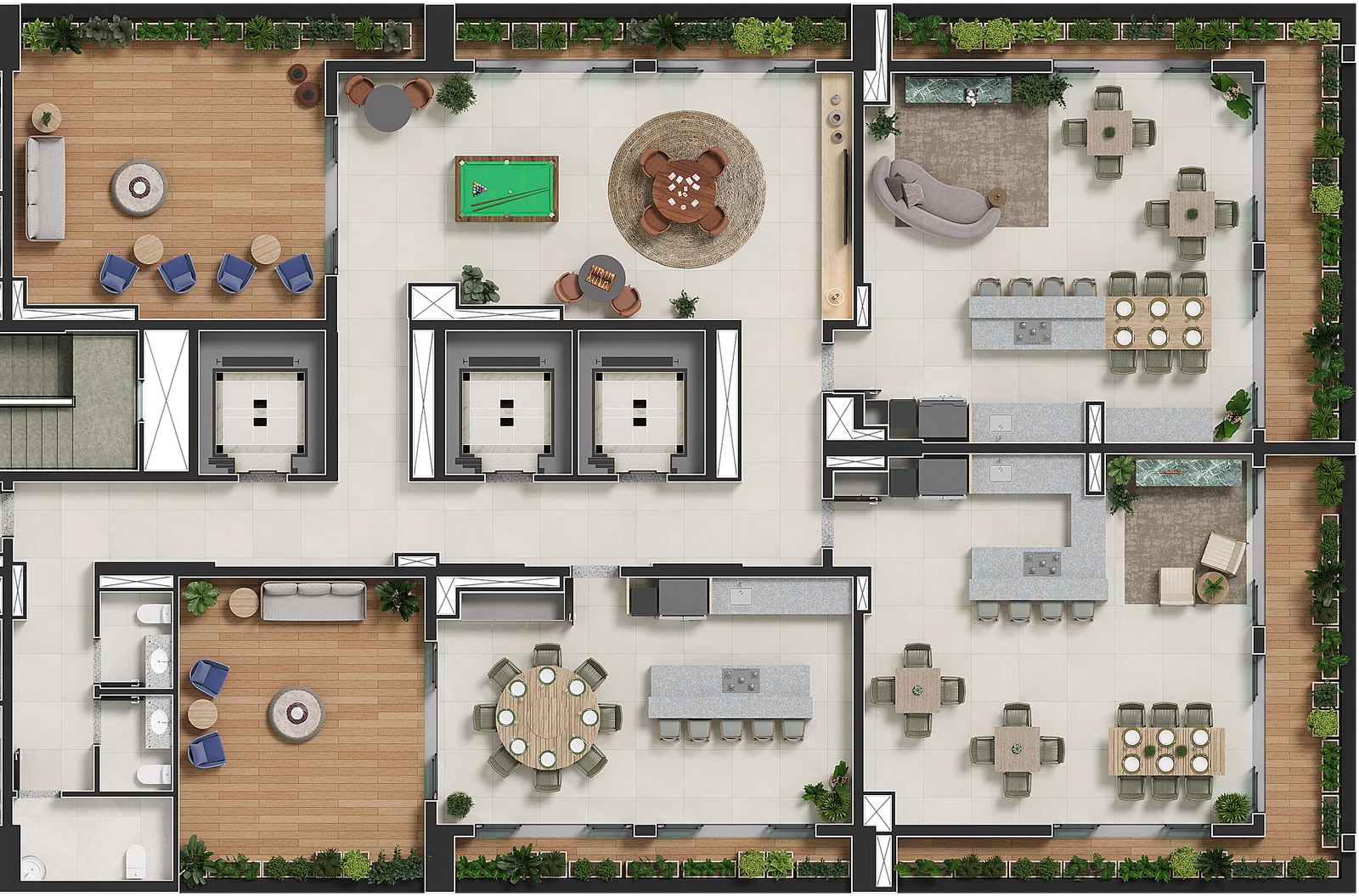 Planta humanizada: rooftop do FR. Atlant