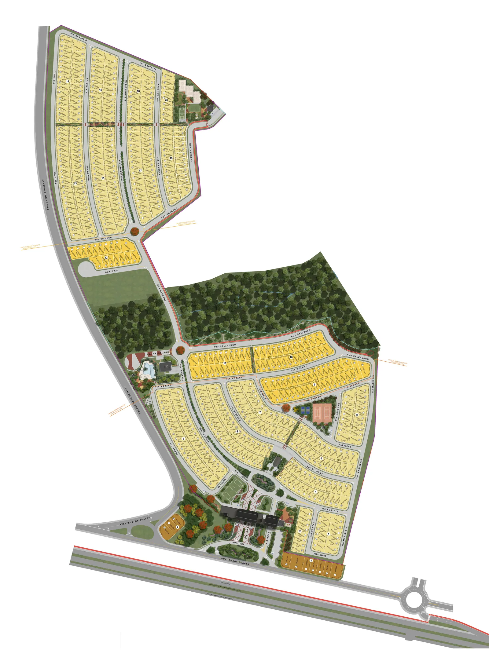 Implantação do Jardins Áustria