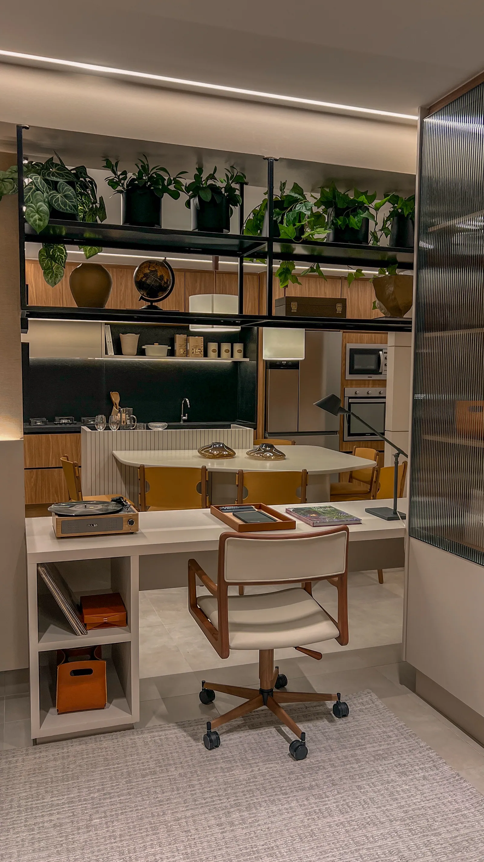 Sala e cozinha integradas