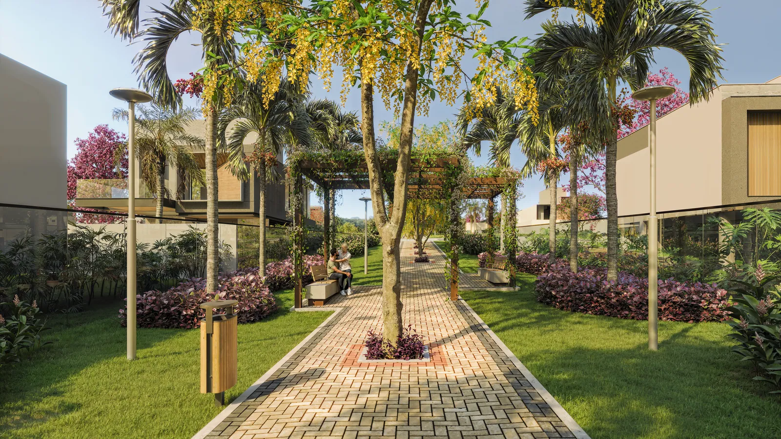 Boulevard arborizado do Villagio Vêneto