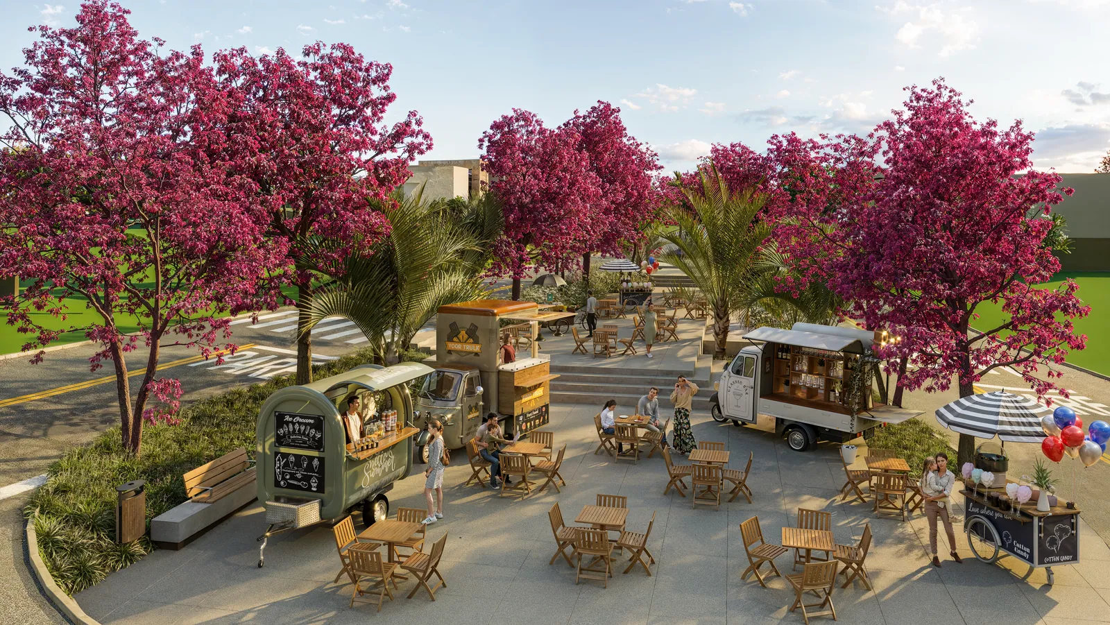 Praça gastronômica