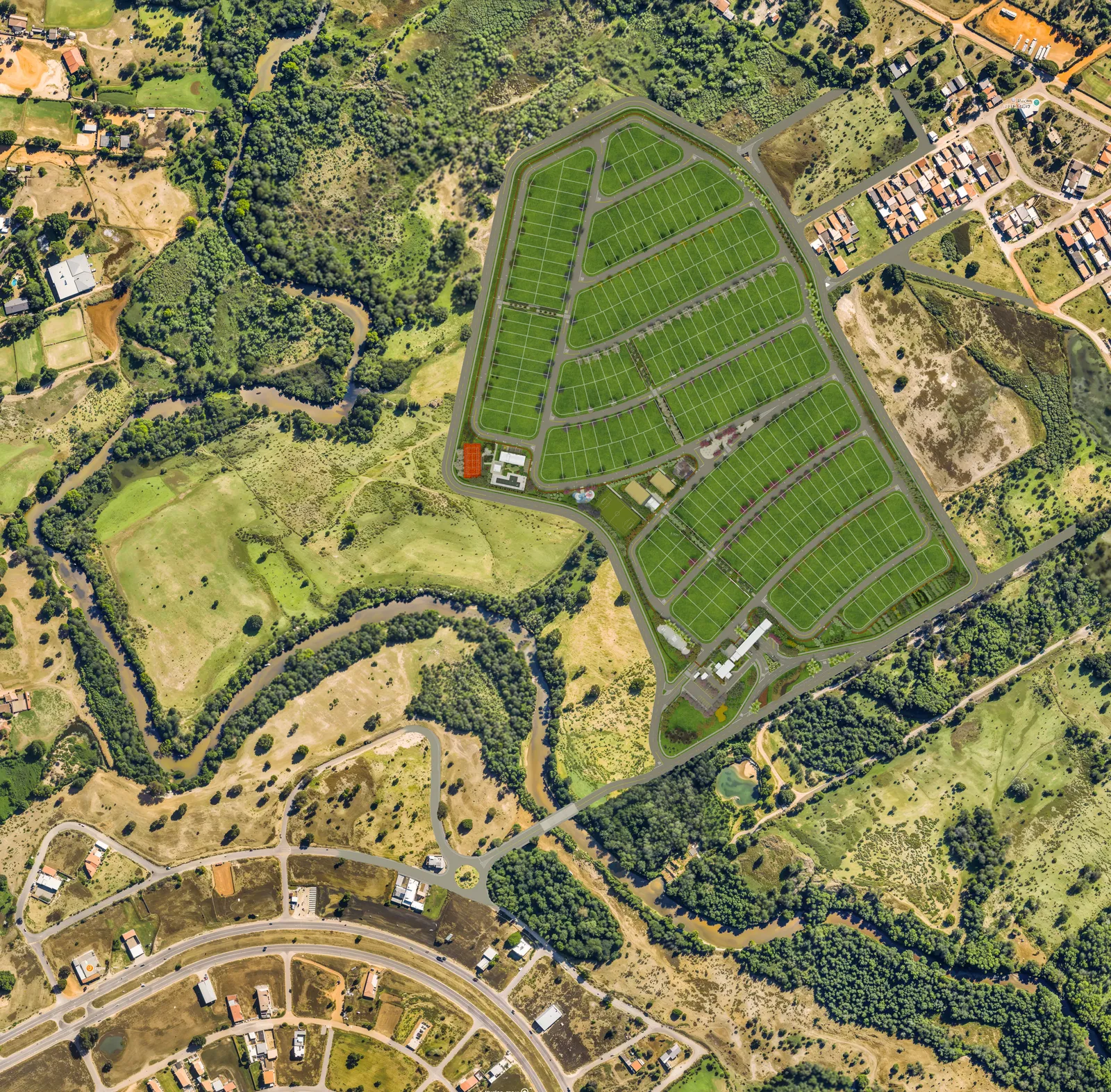 Implantação do Villagio Vêneto com a divisão dos lotes